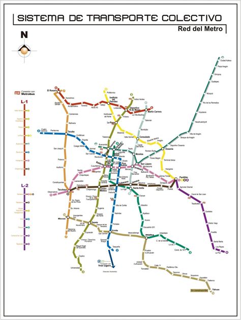 lineas del metro cdmx mapa